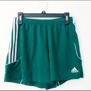 pre worn ADIDAS climate shorts in emerald green